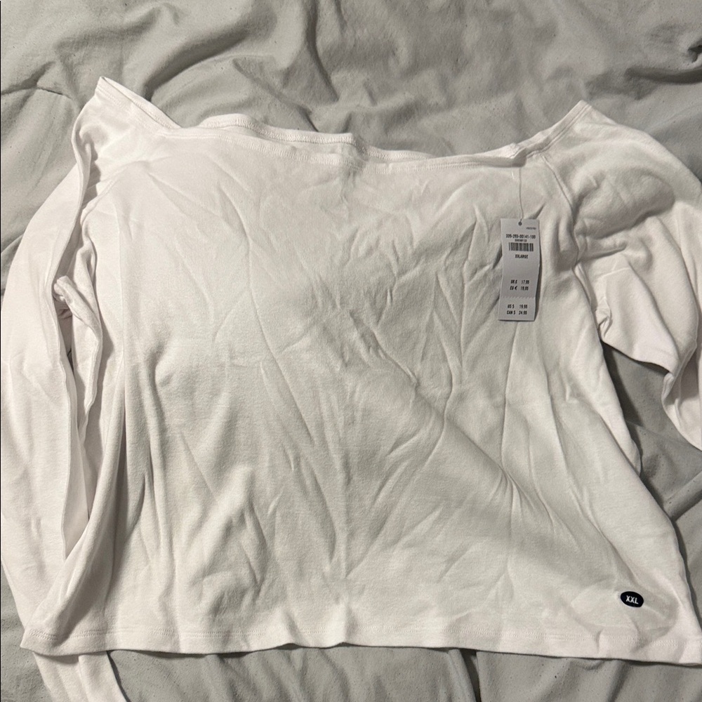White Off-Shoulder Women's Top